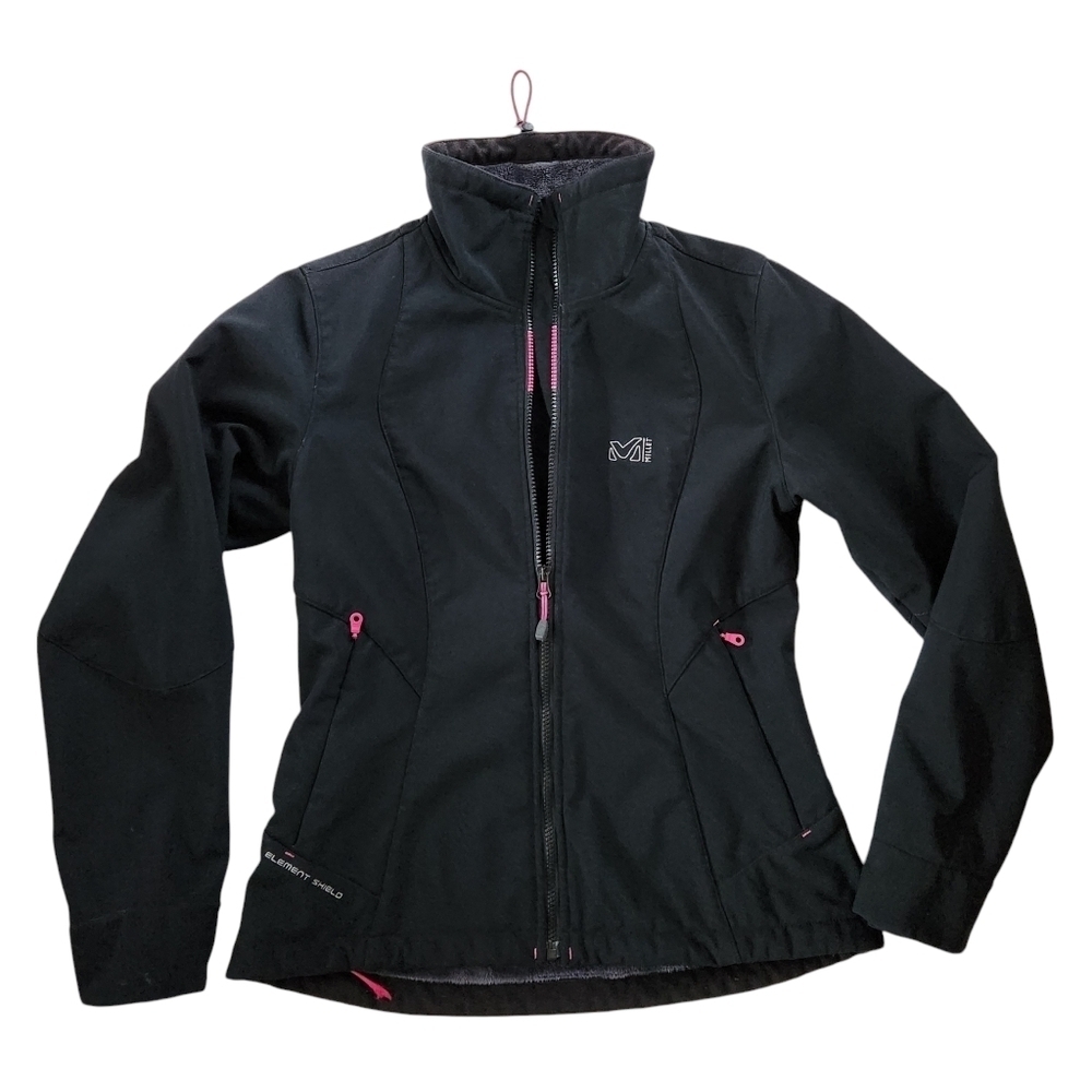MILLET Element Shield Womens Black Fleece Lined Jacket Size M outdoor hiking